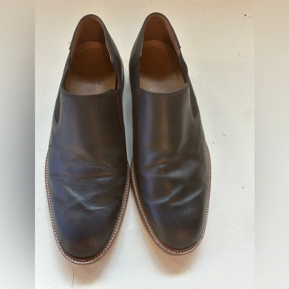 Men's Black Memphisto Leather Slip-On Shoes